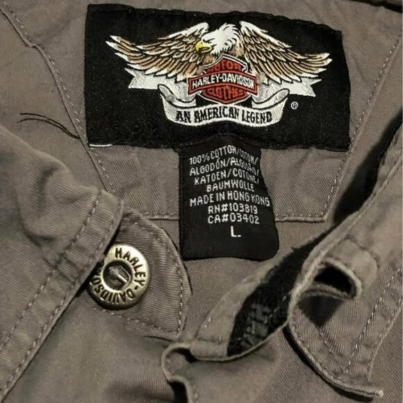 Harley-Davidson Button Shirt Large Men, Embroidery Design - Picture 4 of 6